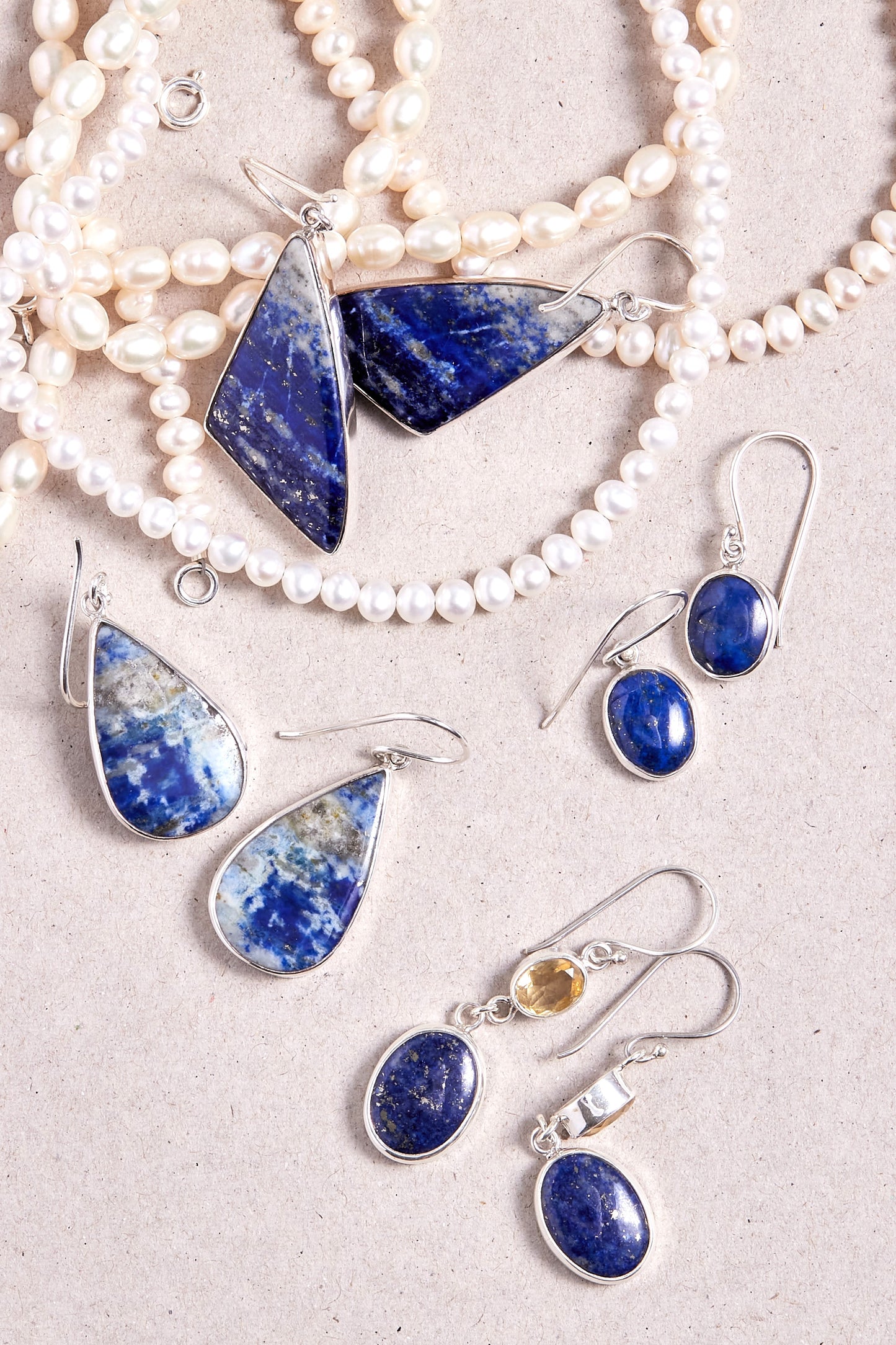 Lapis Lazuli Earrings (tear drop)