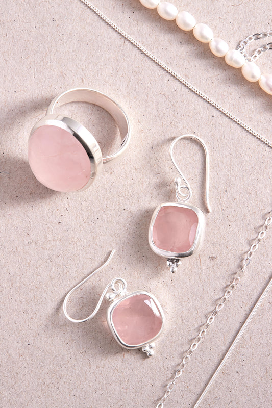 Rose Quartz Earrings