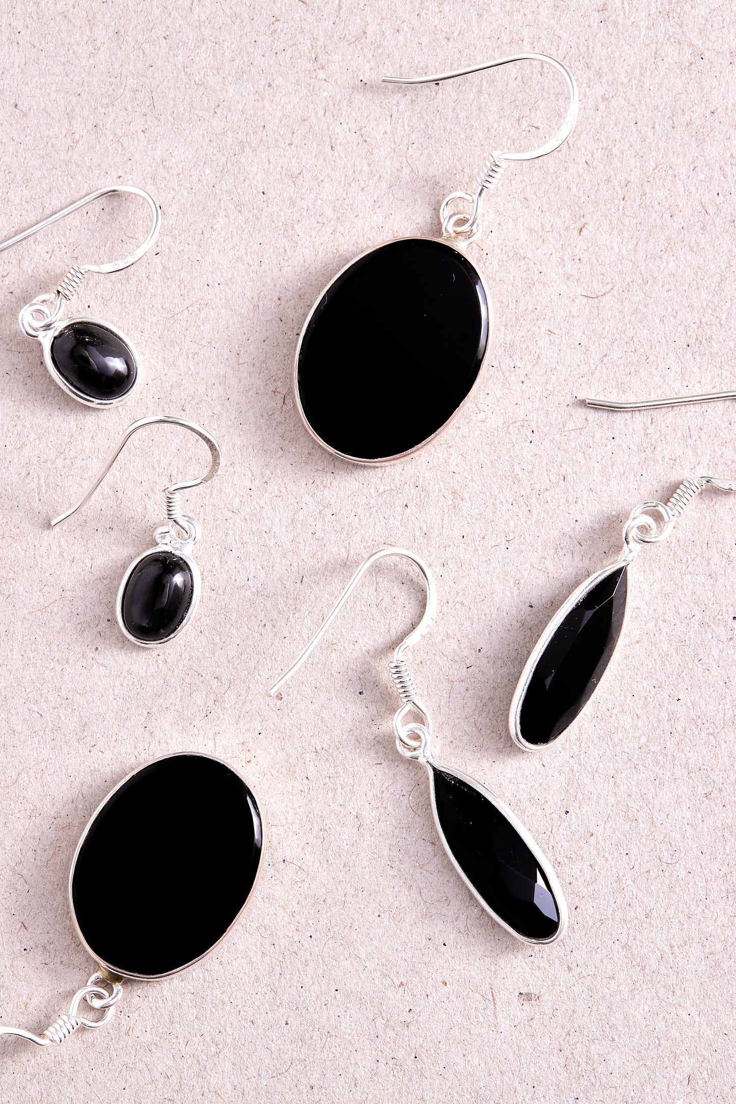 Faceted Onyx Earrings