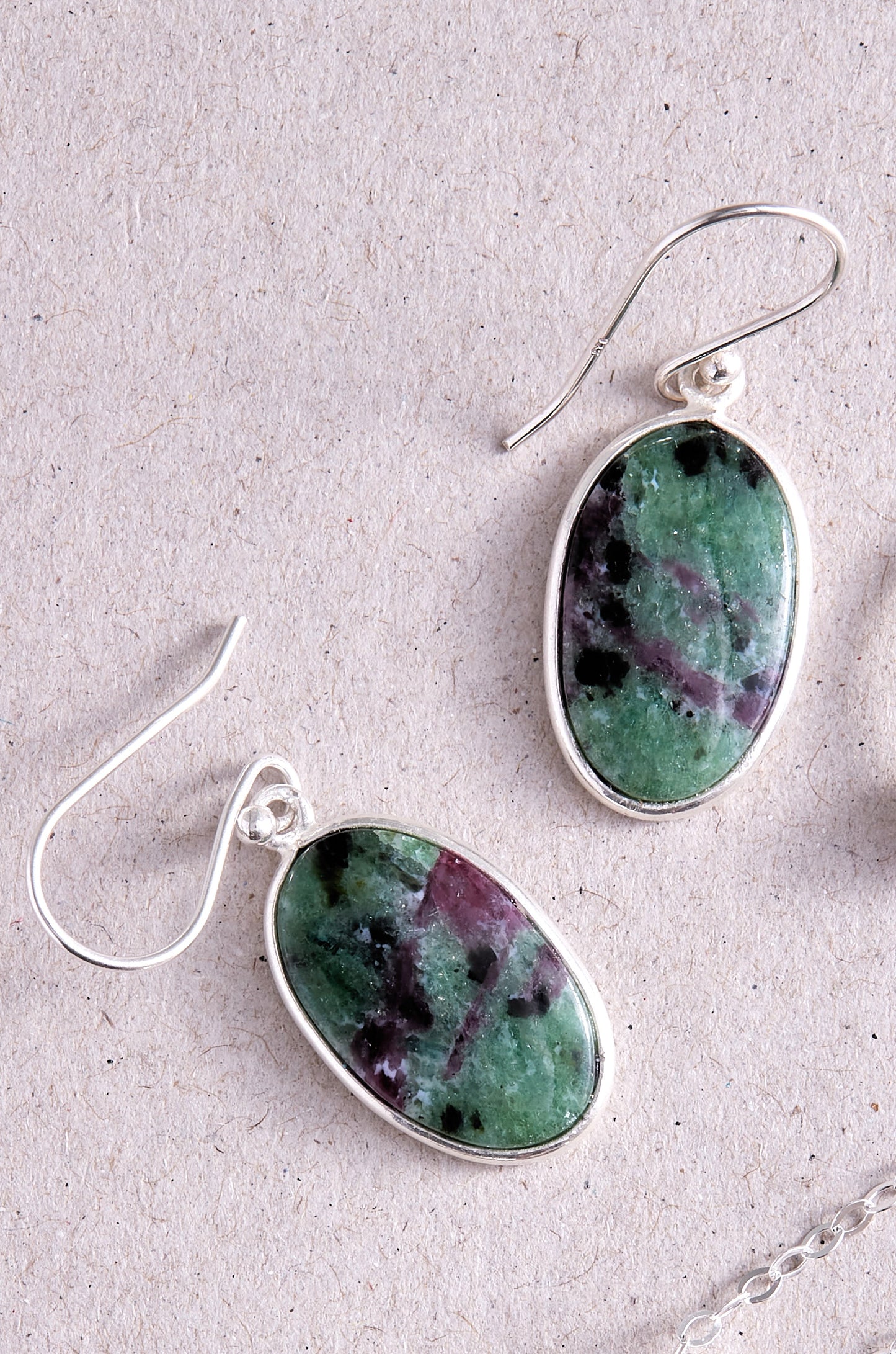 Ruby Zoisite Earrings