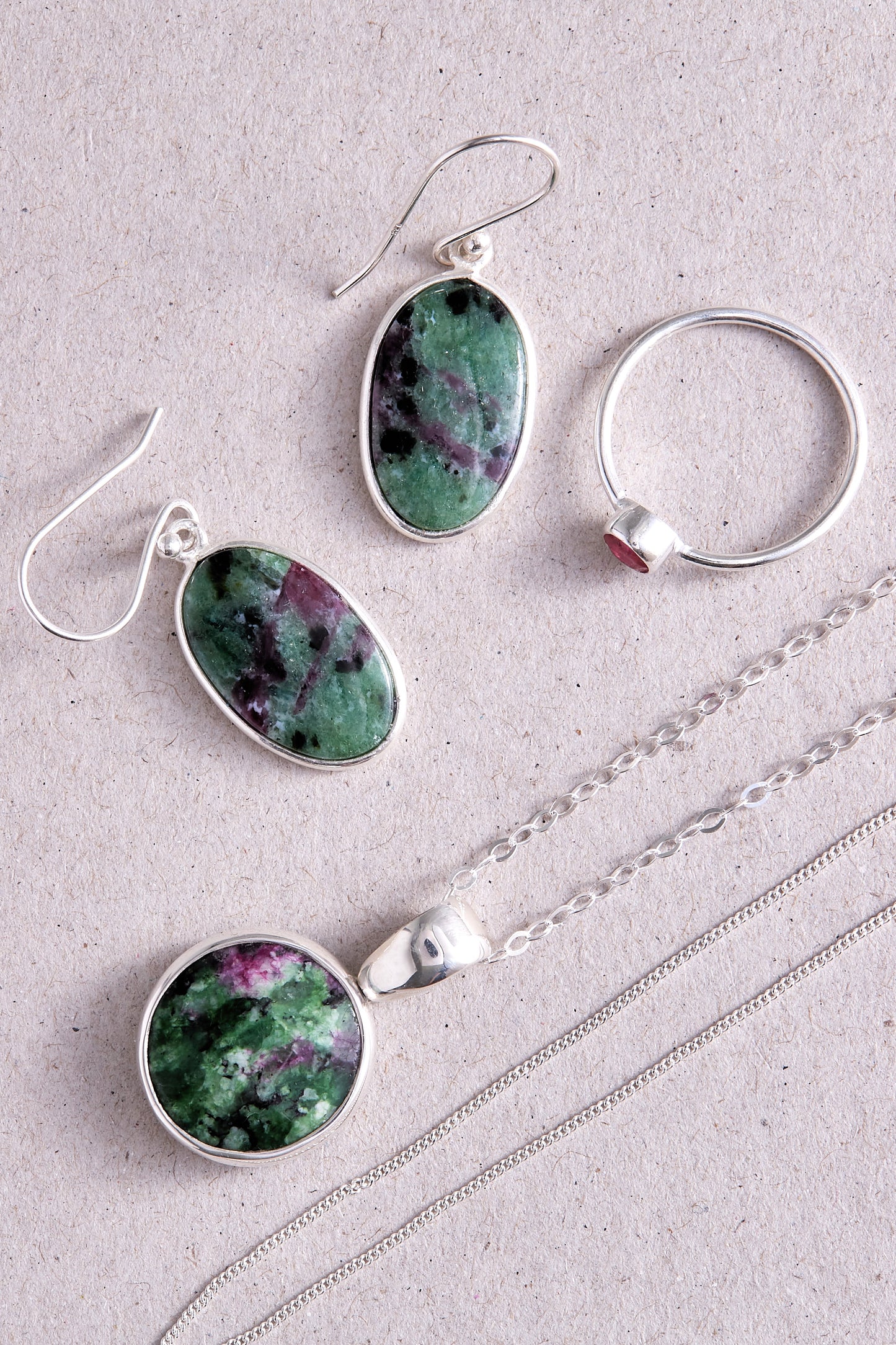 Ruby Zoisite Earrings