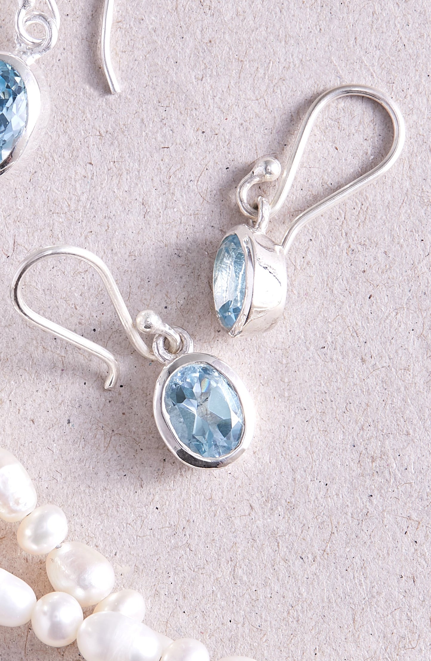 Blue Topaz Earrings (small)