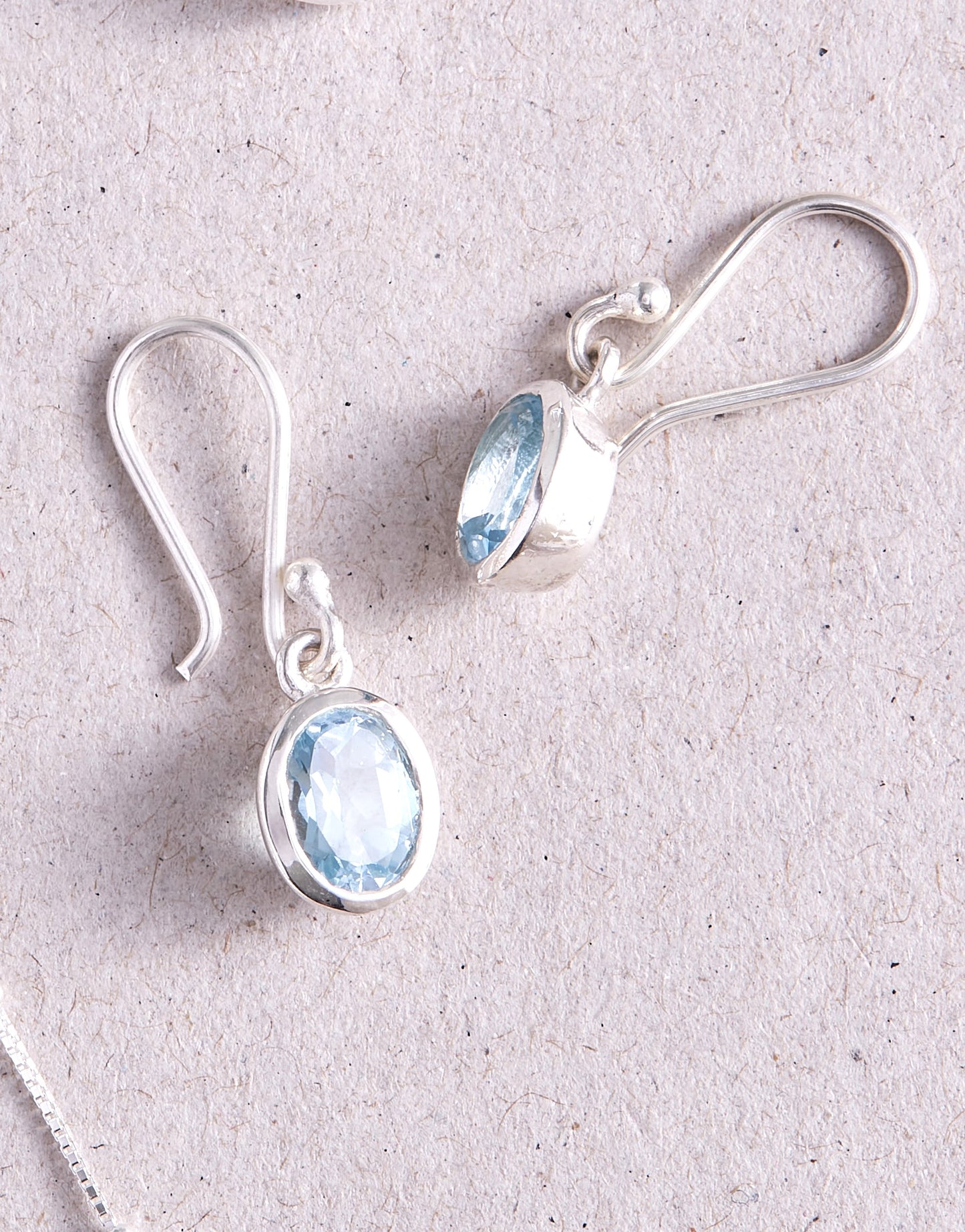 Blue Topaz Earrings (small)