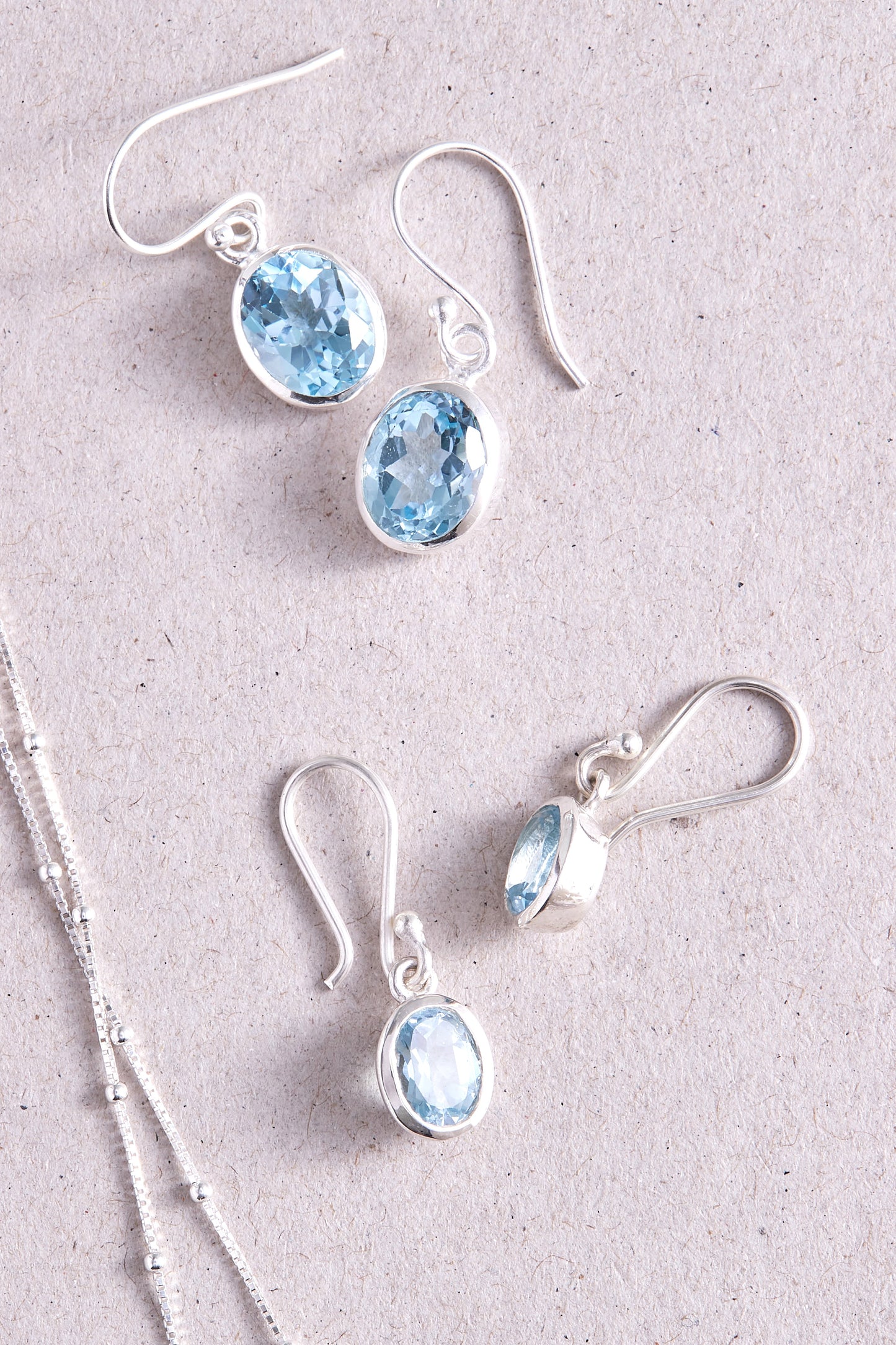 Blue Topaz Earrings (small)