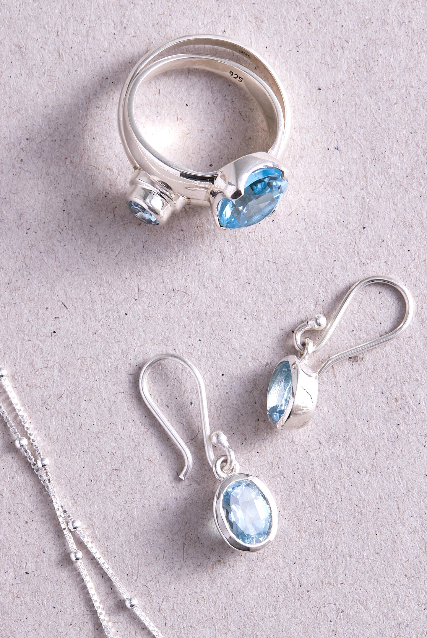 Blue Topaz Earrings (small)