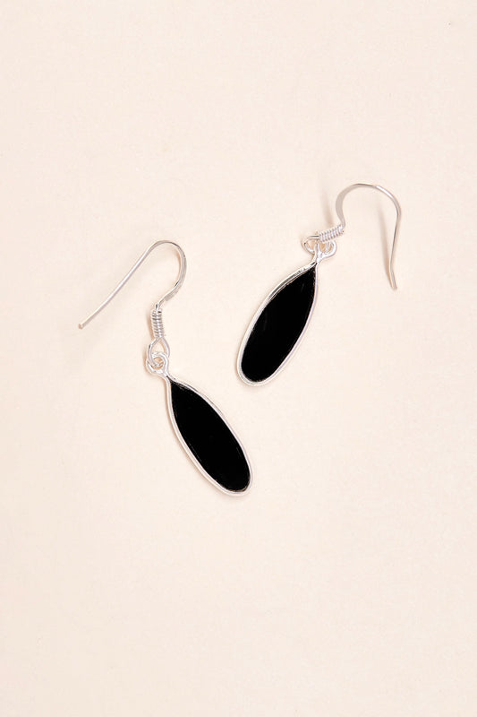 Faceted Onyx Earrings