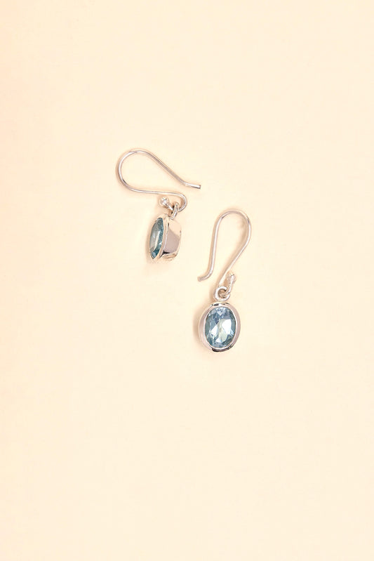 Blue Topaz Earrings (small)