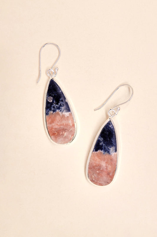 Sodalite Earrings (tear drop)