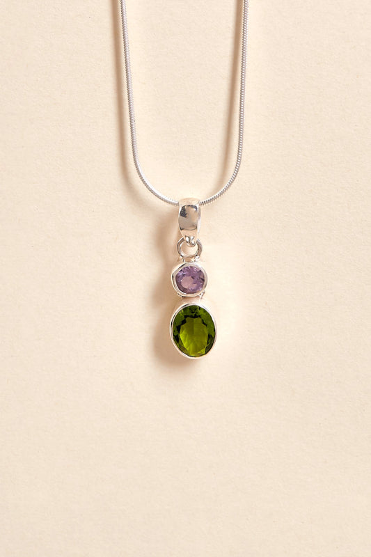 Peridot and Amethyst Pendant