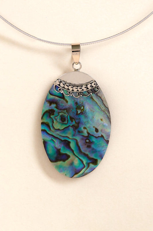 Paua Shell Pendant (oval)