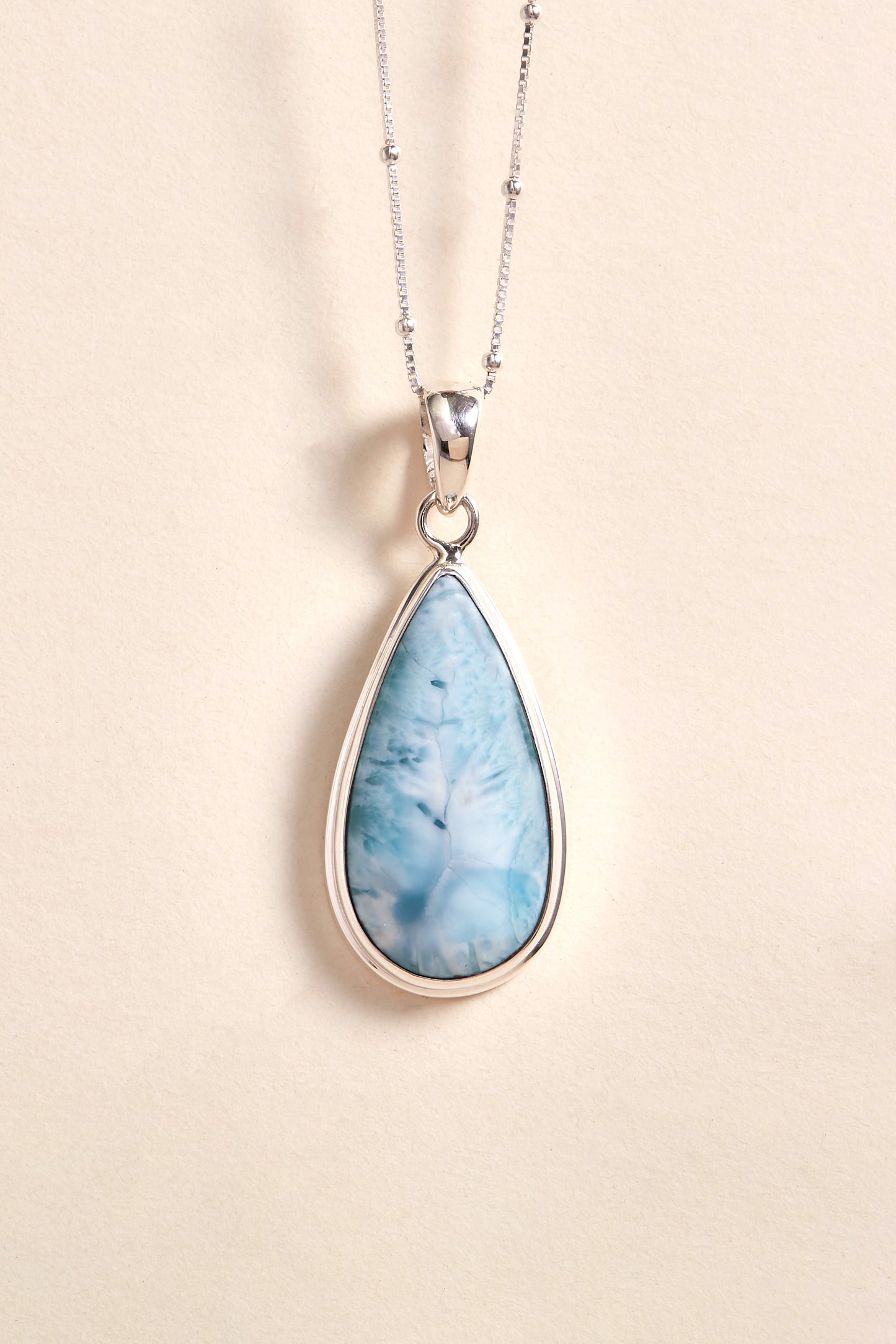 Larimar Pendant (long tear drop)