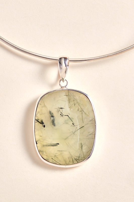 Prehnite Pendant (rectangle)