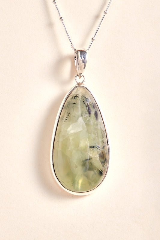 Prehnite Pendant (tear drop)