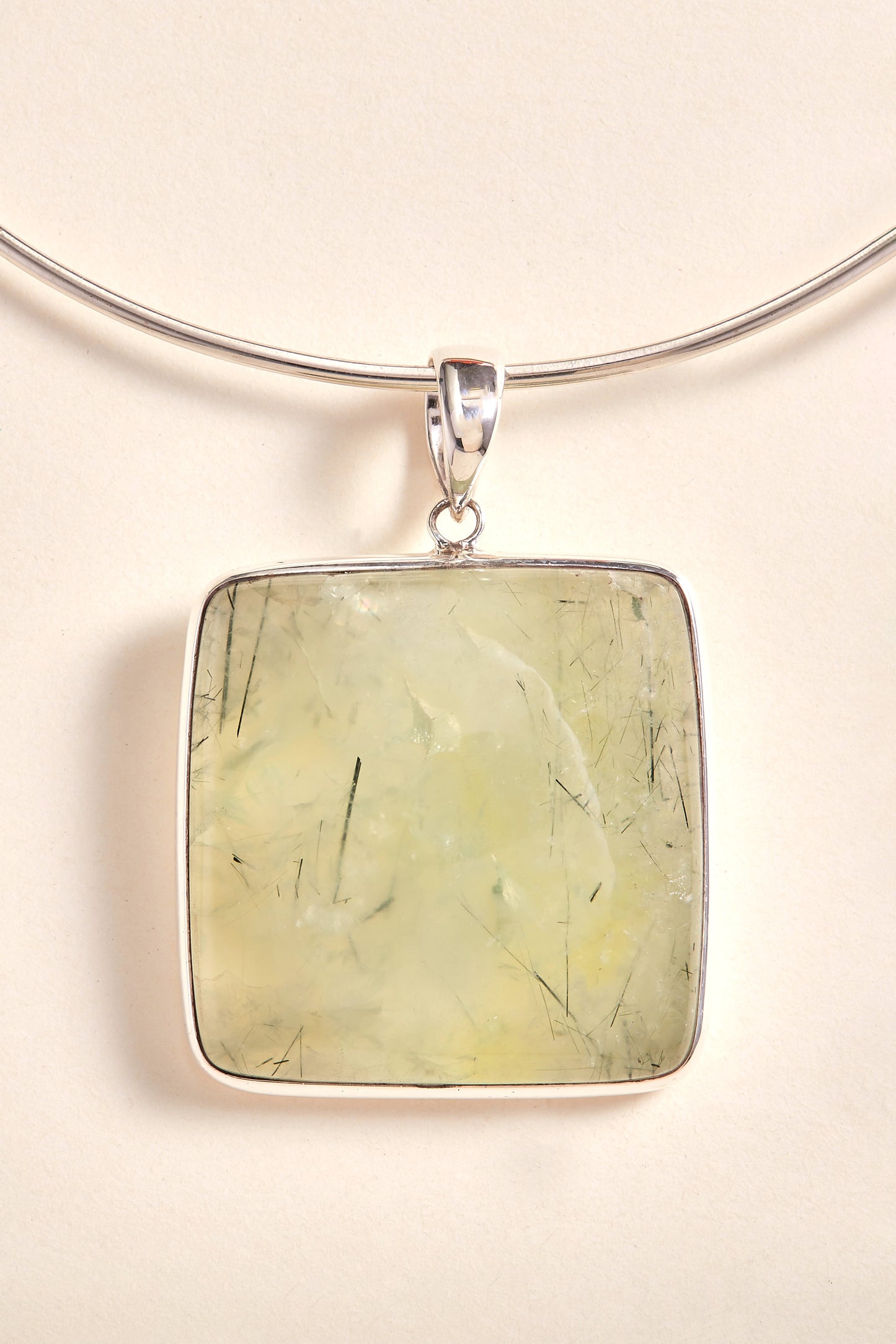 Prehnite Pendant (XXL)