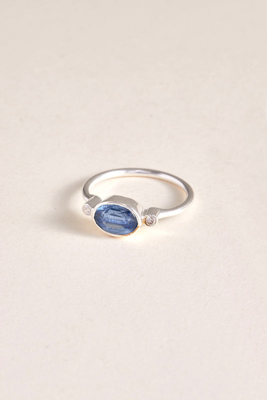 Kyanite and Zircon Ring