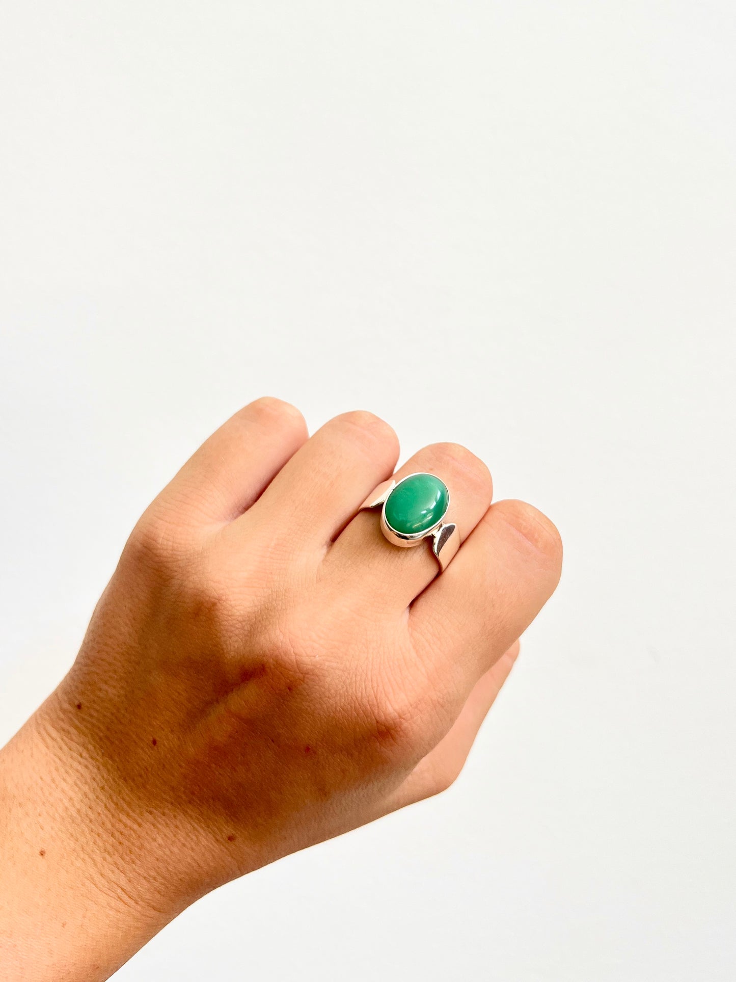 Chrysoprase Ring 8.5 | CHRYSOR3