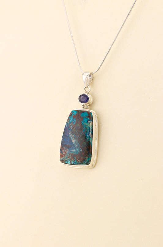 Azurite and Iolite Pendant | AZP6