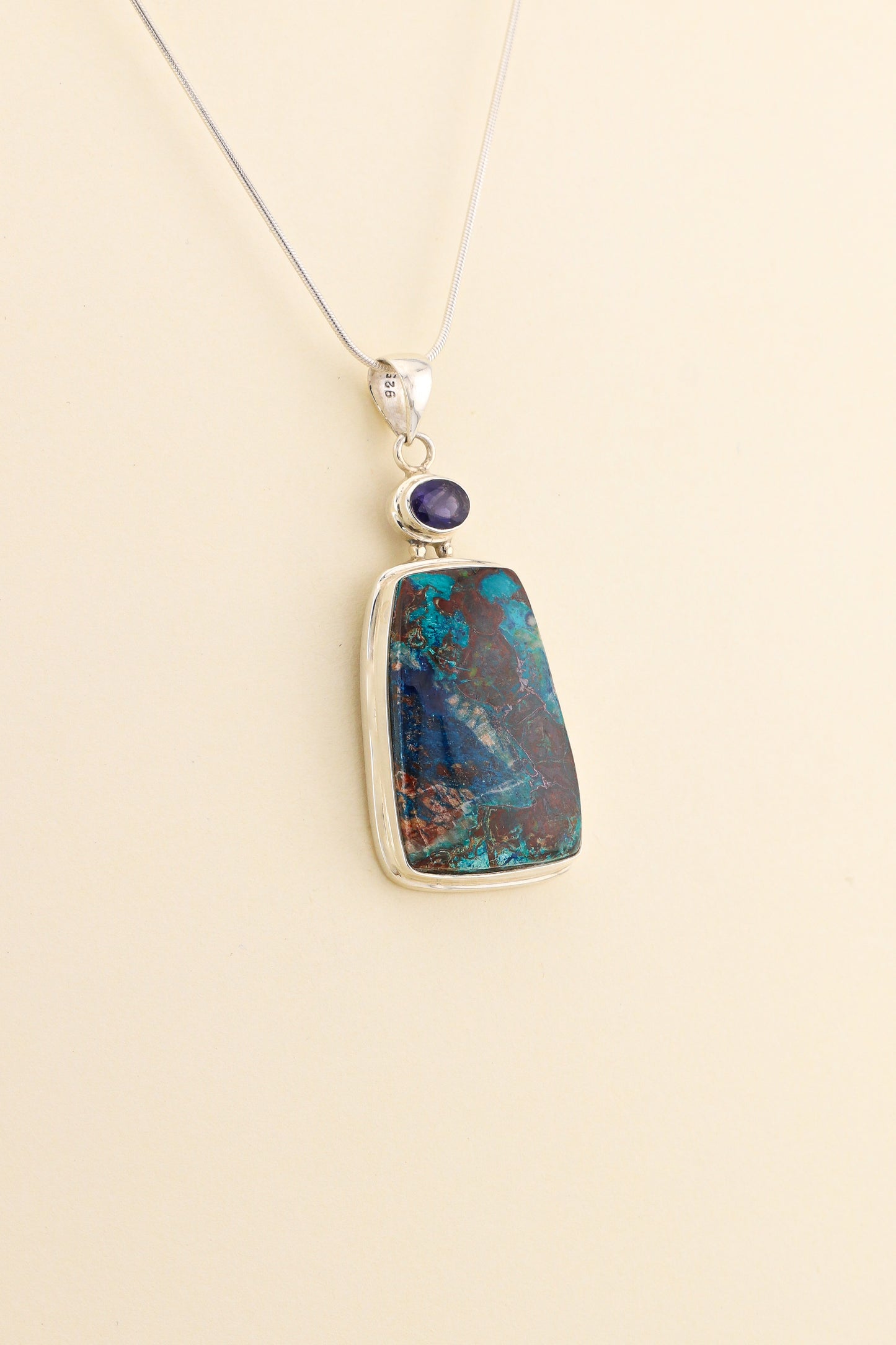 Azurite and Iolite Pendant | AZP6