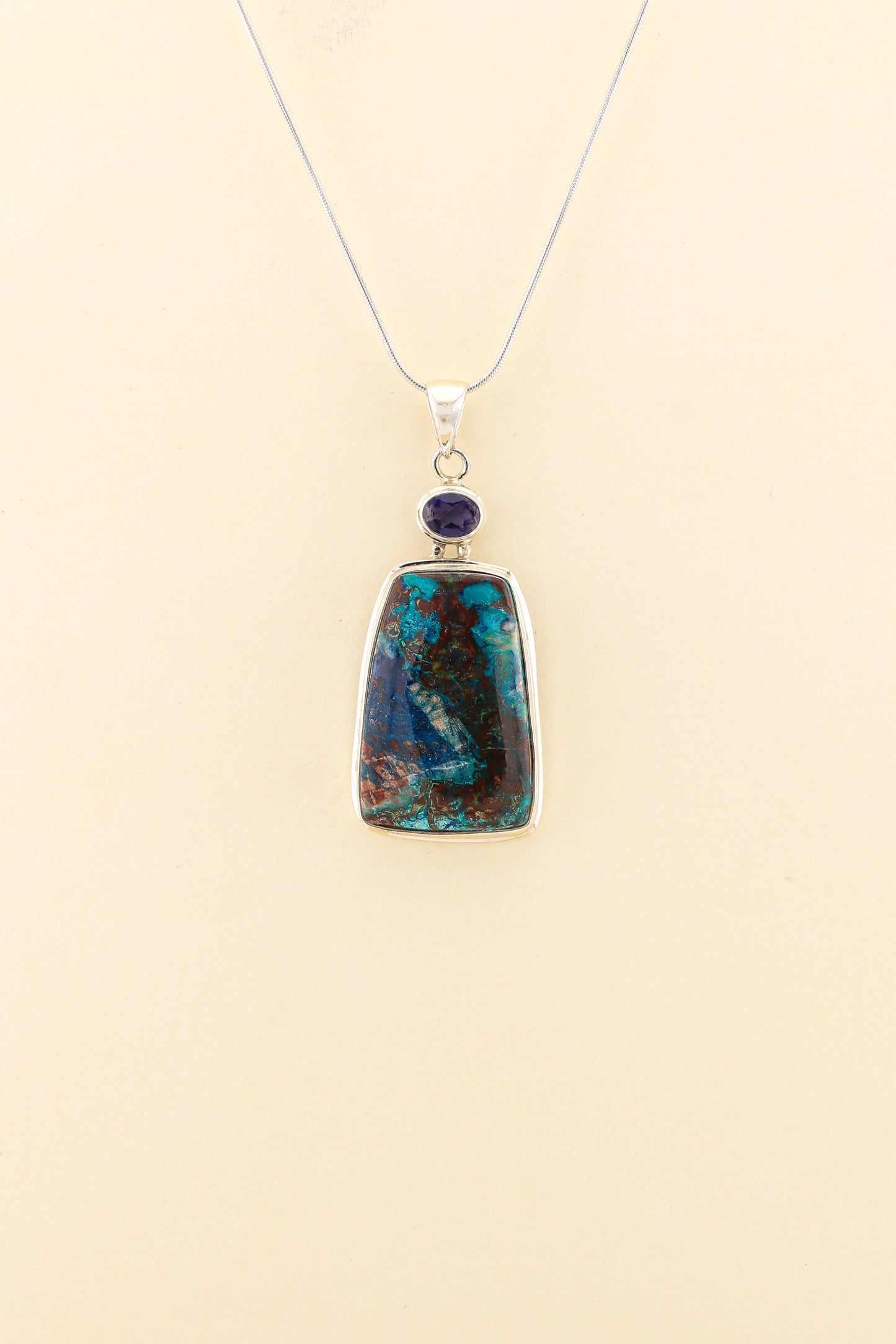 Azurite and Iolite Pendant | AZP6