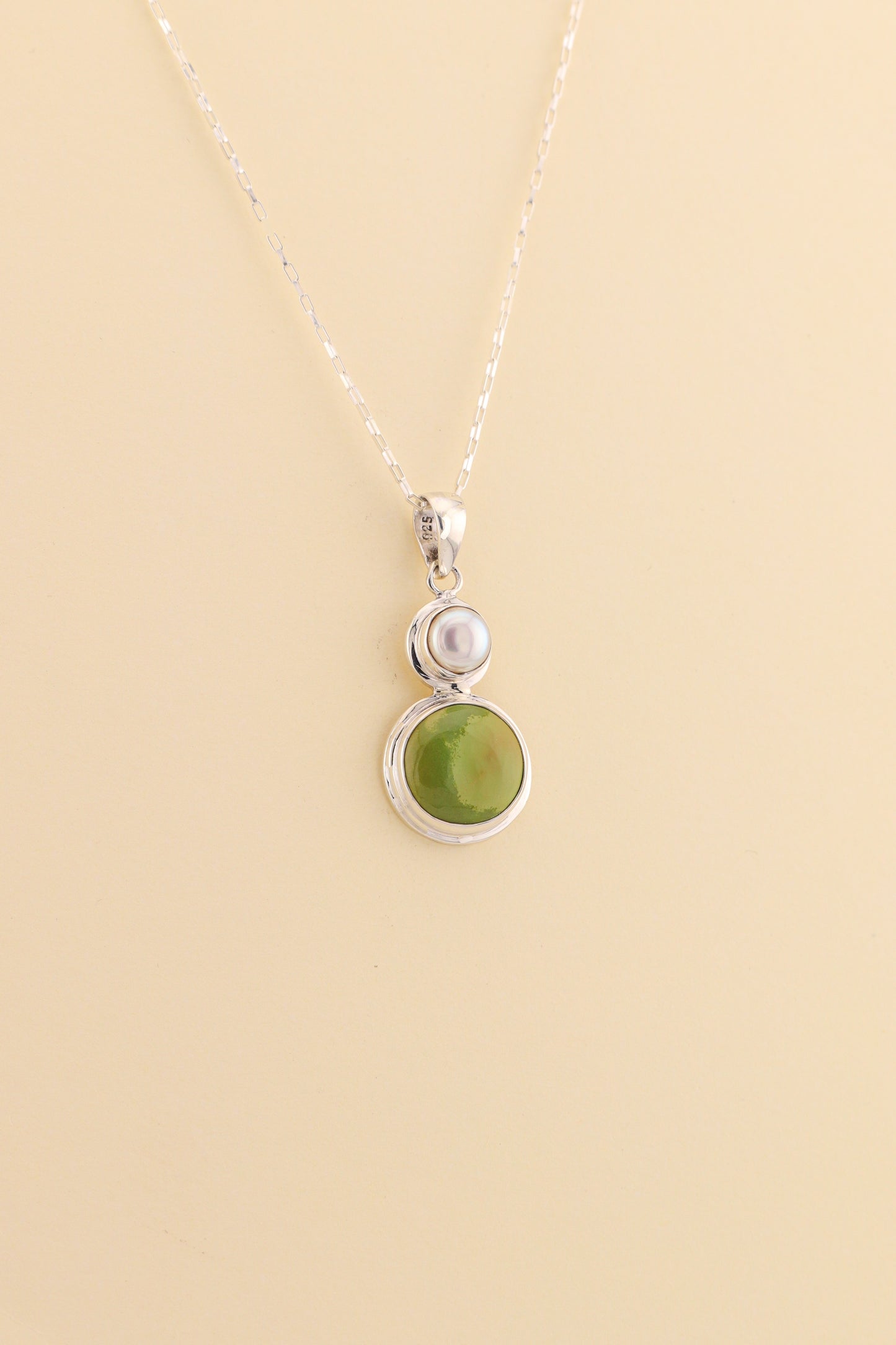 Turquoise and Fresh Water Pearl Pendant | TUPM2