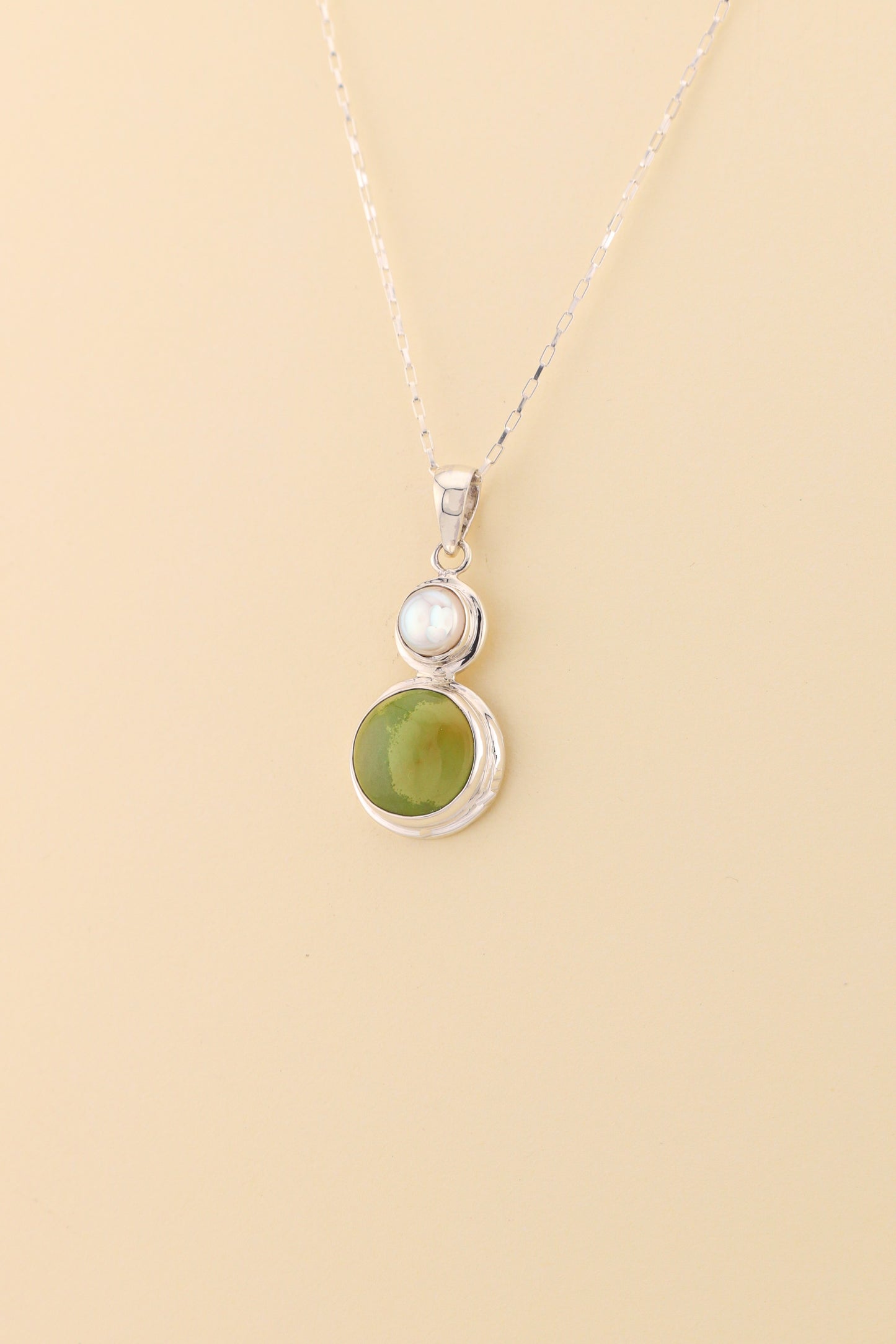 Turquoise and Fresh Water Pearl Pendant | TUPM2