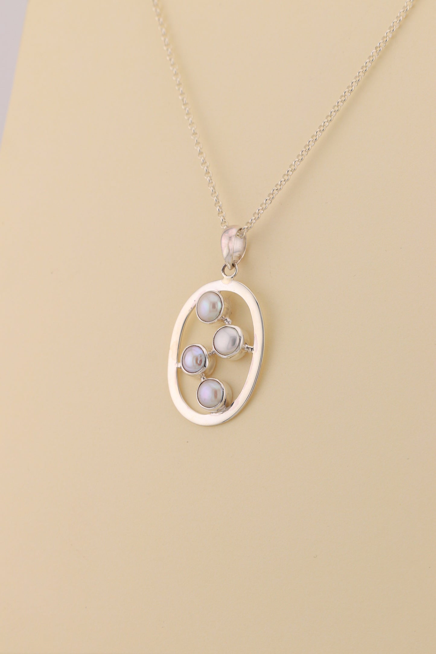 Fresh Water Pearl Pendant - multi oval | PRLPM2