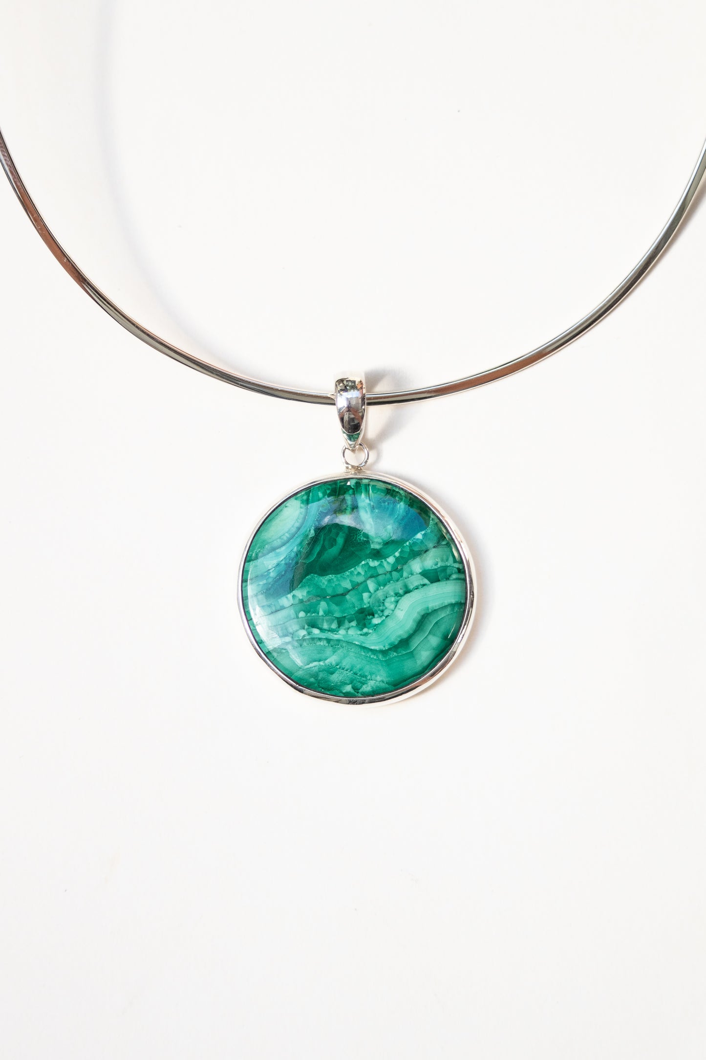 Malachite Pendant (round)