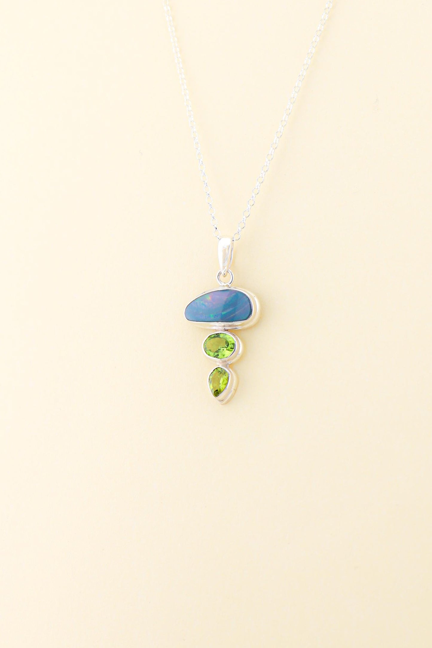 Australian Opal and Peridot Pendant | OPLM13