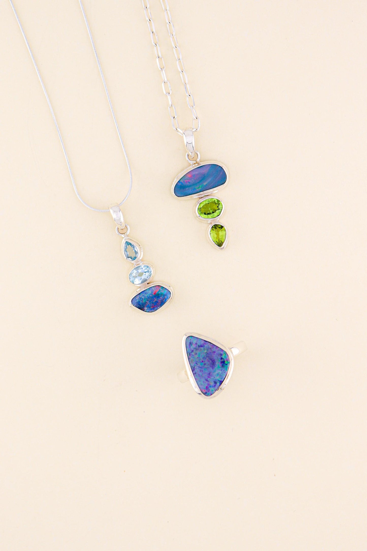 Australian Opal and Peridot Pendant | OPLM13