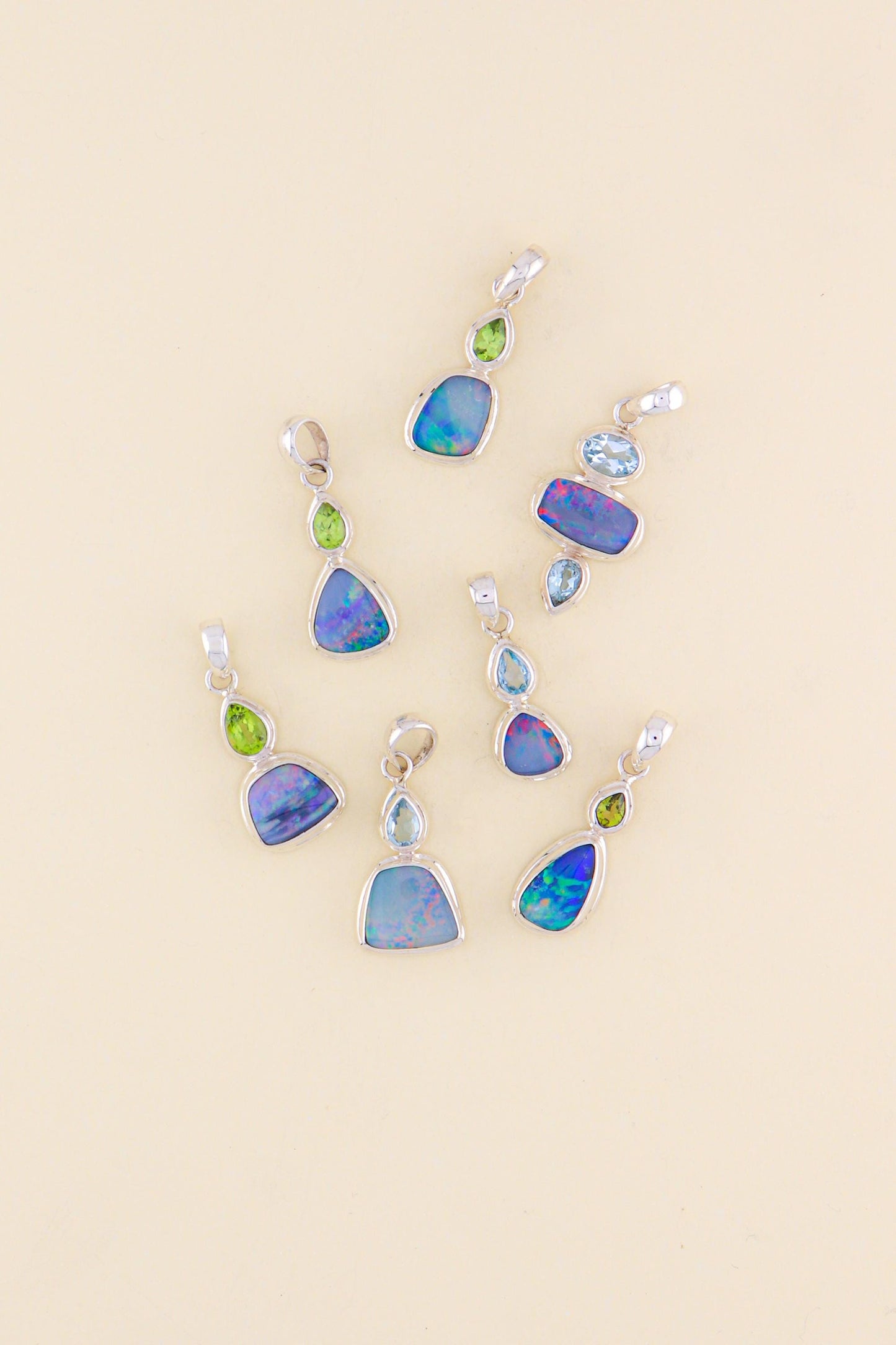 Australian Opal and Peridot Pendant | OPLM17