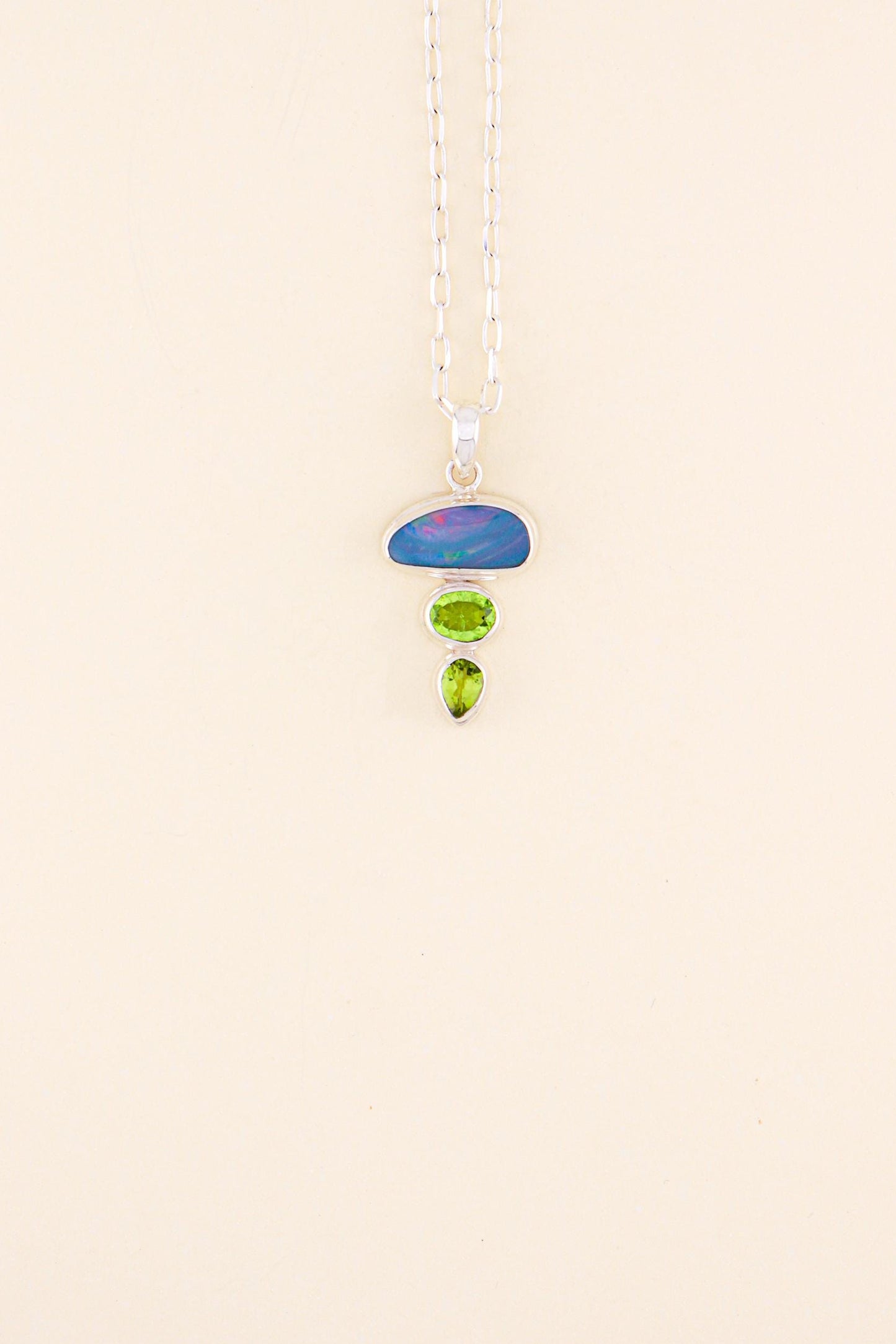 Australian Opal and Peridot Pendant | OPLM13