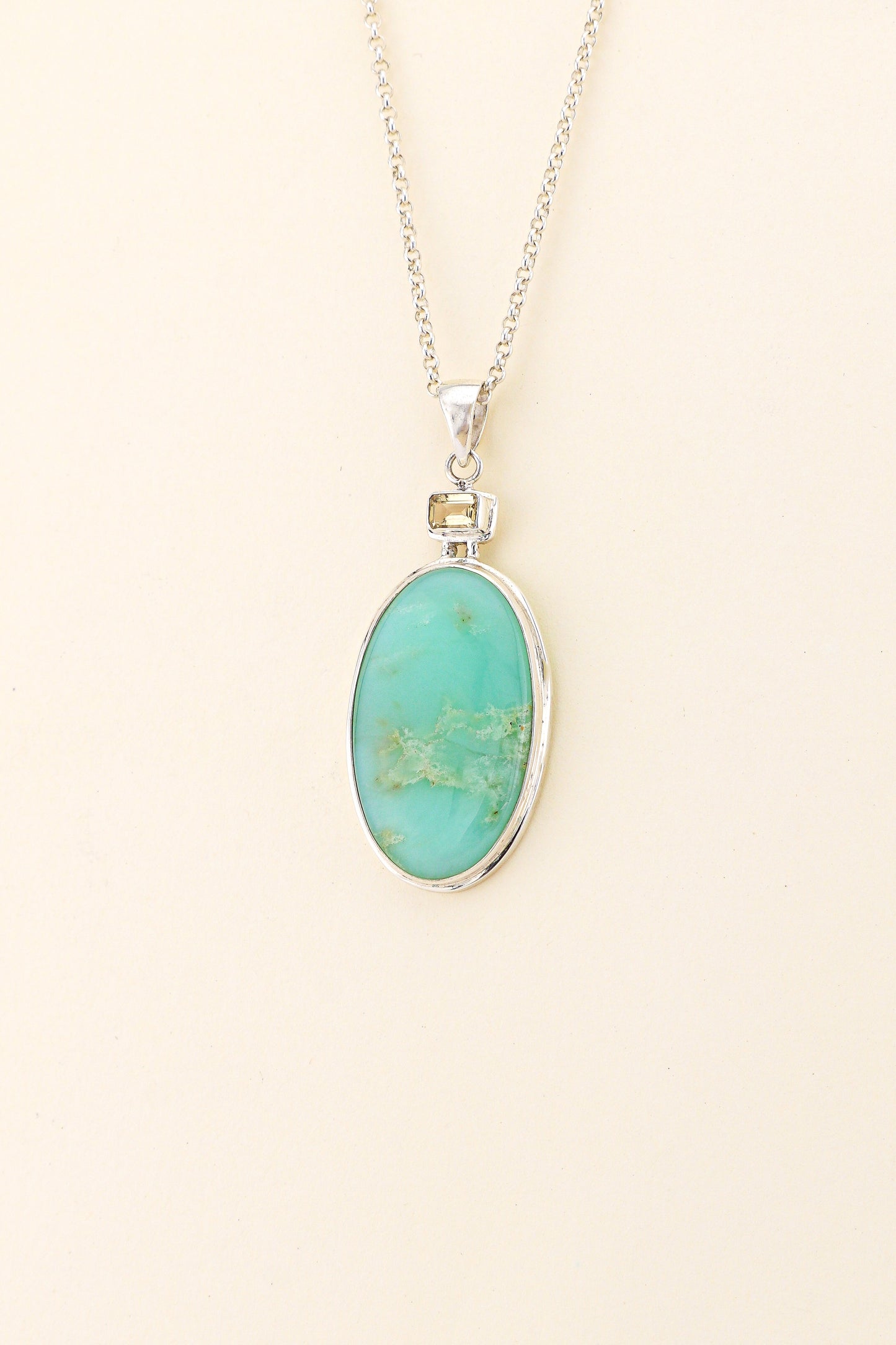 Chrysoprase and Citrine Pendant | CHRYSOPM1