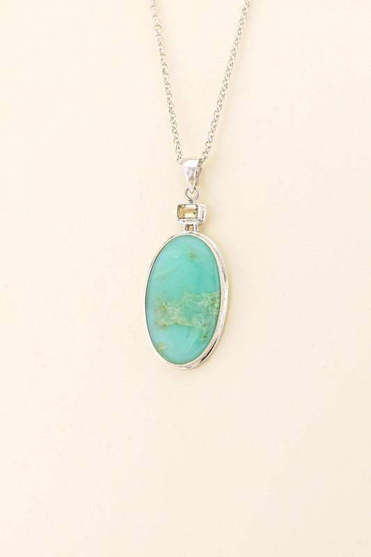 Chrysoprase and Citrine Pendant | CHRYSOPM1