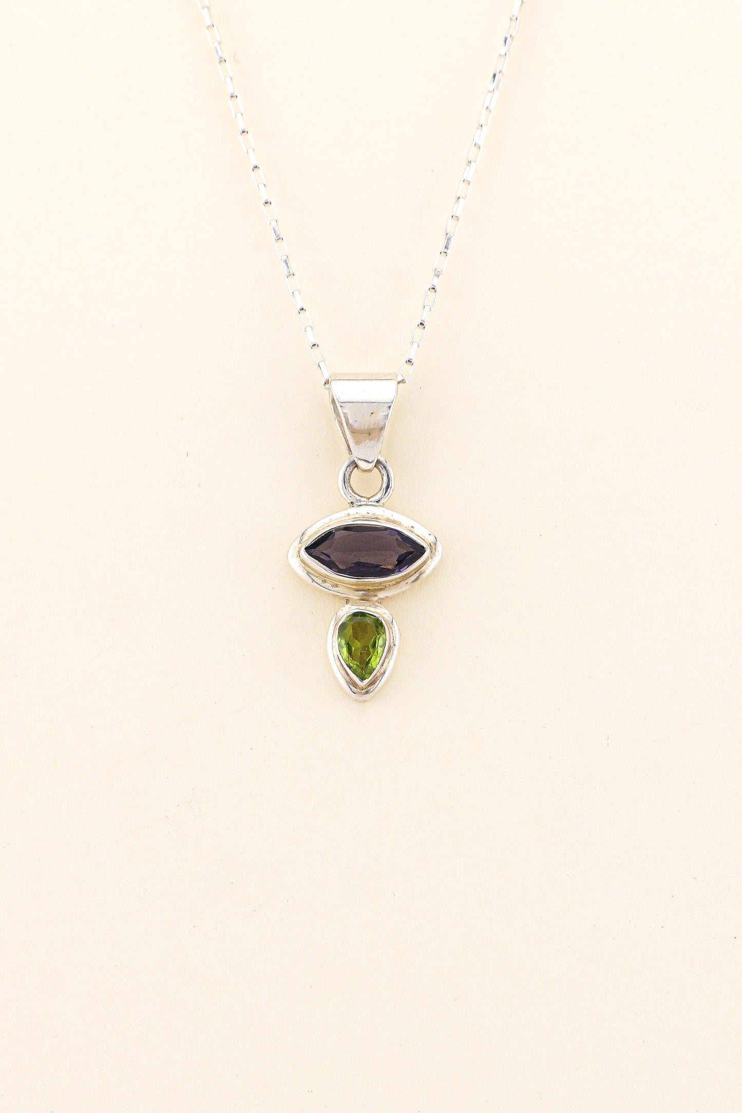 Iolite and Peridot Pendant | IOLPM2