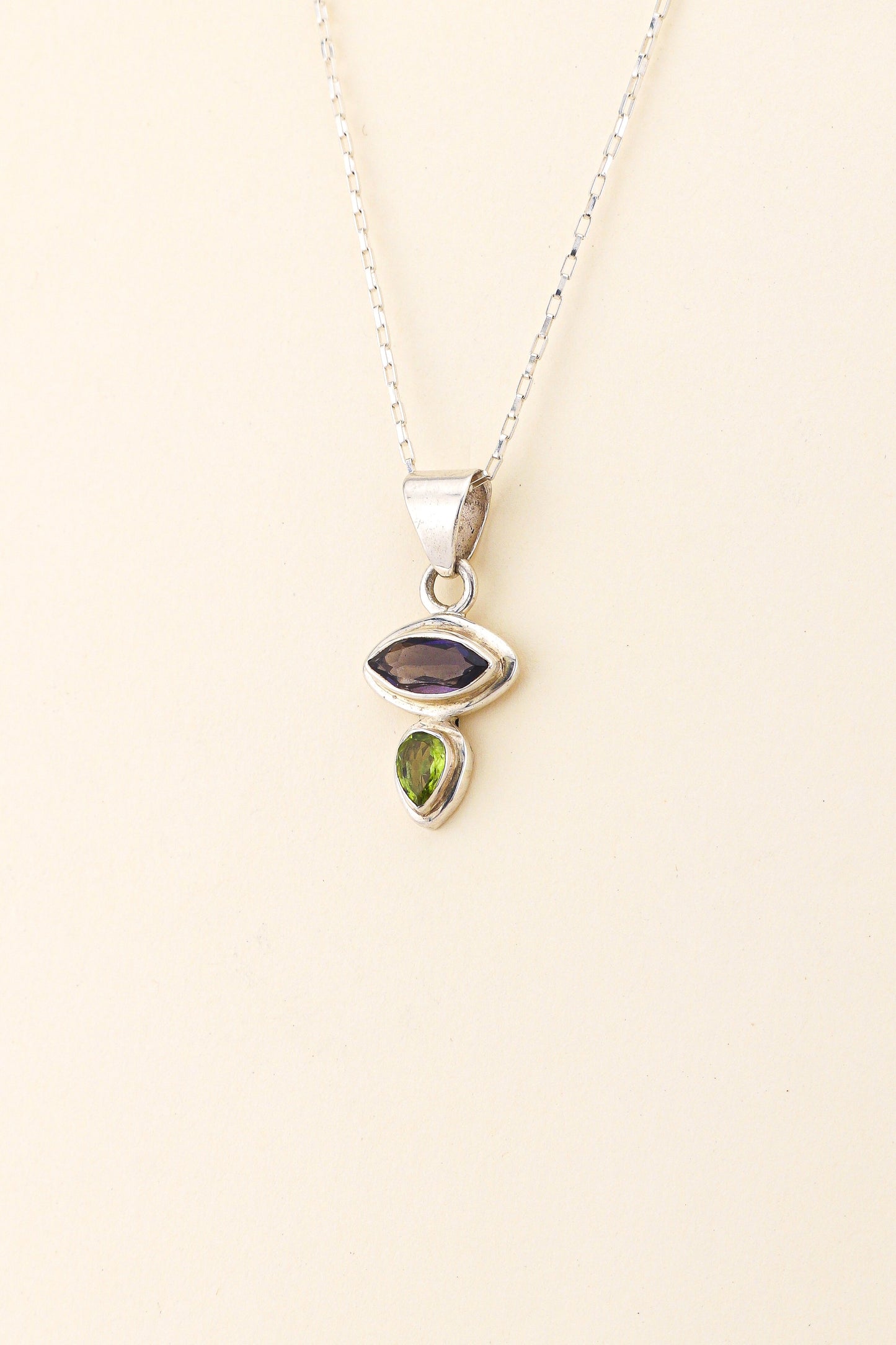 Iolite and Peridot Pendant | IOLPM2